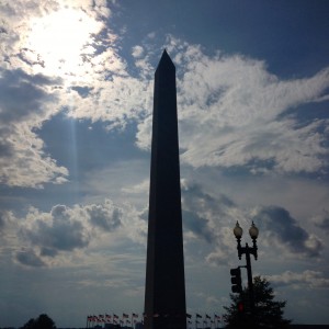 Summer concert at the foot of the Washington Monument. 