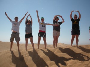 We thought the top of the dune was a pretty cool place for our VALPO picture!