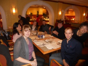 All of us together at dinner