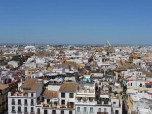 The breathtaking view of the city from the top of La Giralda, a 34-story tower attached the the Catedral de Sevilla.