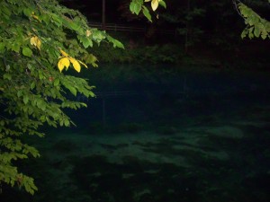 A slightly too-dark picture of the Blautopf