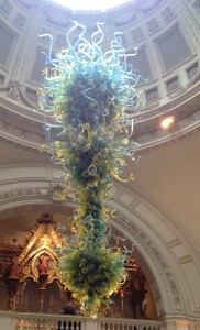 One of those interesting chandeliers in the Victoria and Albert Museum