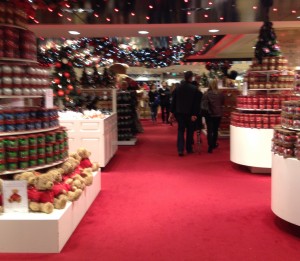 The extravagant Christmas section in Harrod's 