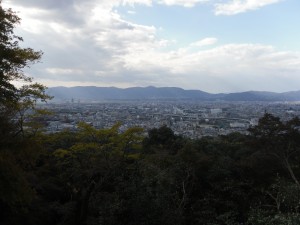 The view over Kyoto from roughly halfway up.