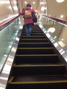 Sometimes I forgot to stand on the correct side of the escalator, but this time I remembered!