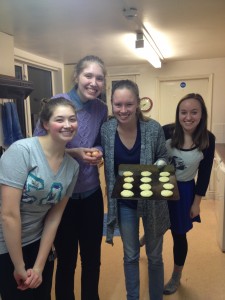 Emily Pauline, Jessica Kok, Sarah Pruitt, and Emily Meredyk on "Baking Day" 