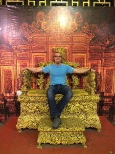 Me sitting on a royal chair 