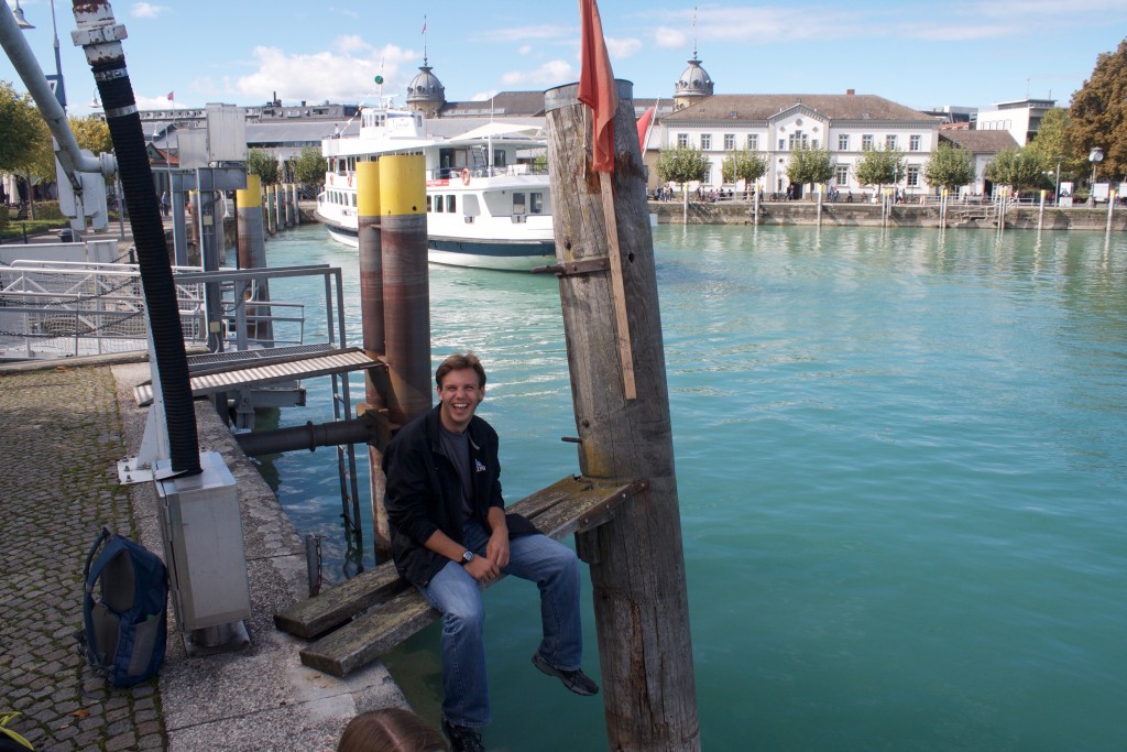 Nick being braver than the rest of us at Lake Constance on Saturday!