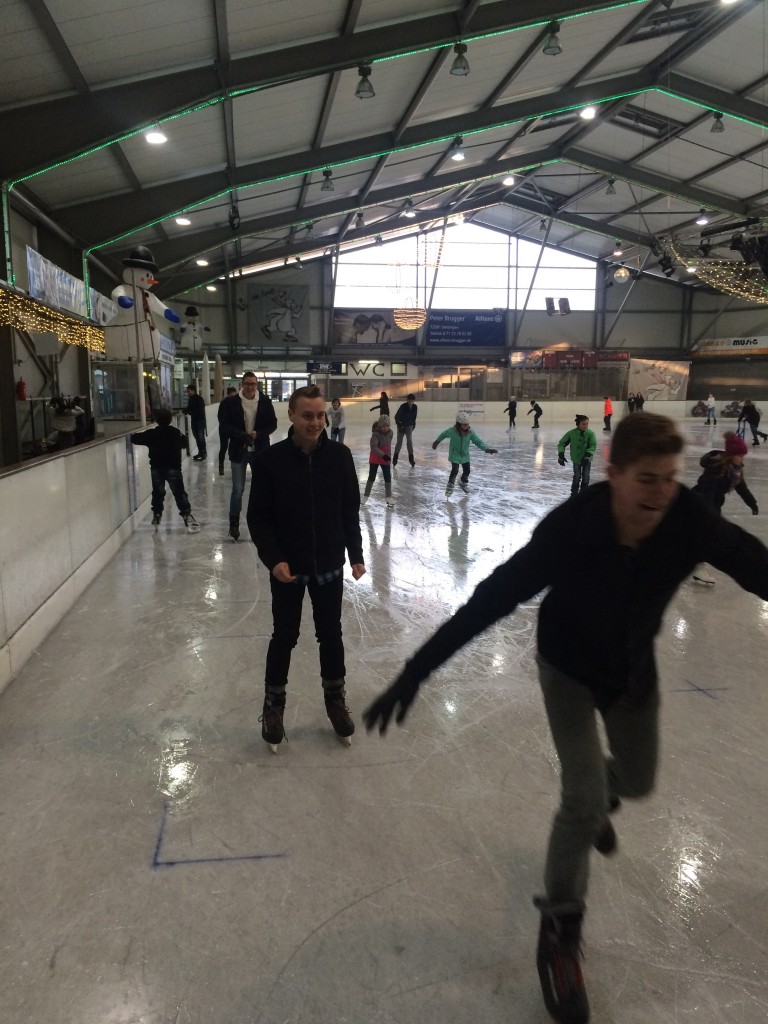The group went ice skating with our German teacher Wednesday night before going to a Mexican restaurant later that night.
