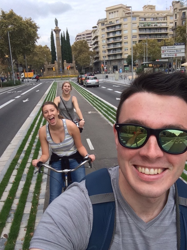 The bike lanes in Barcelona are the best I've ever seen in a city!