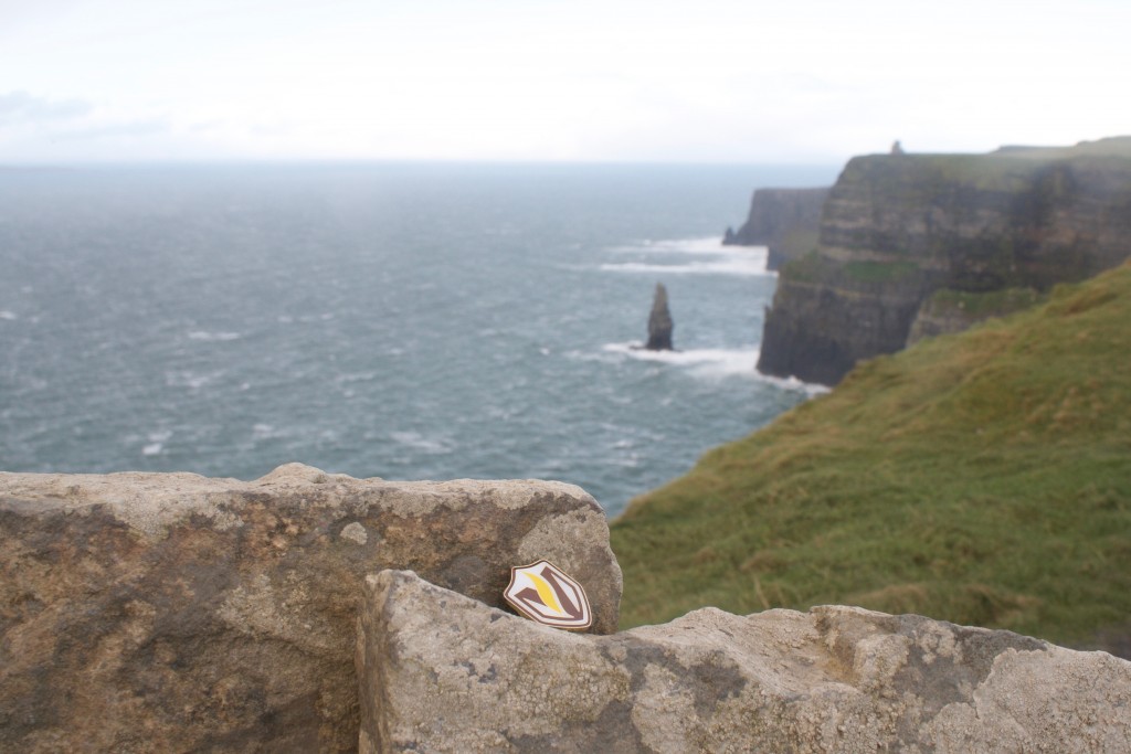 The Valpo Pin at the Cliffs of Moher. 