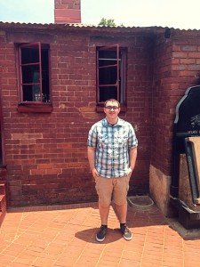 Me in front of Nelson Mandela's home