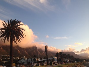 The clouds roll in over Table Mountain