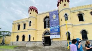 Museum entrance shaped like a castle